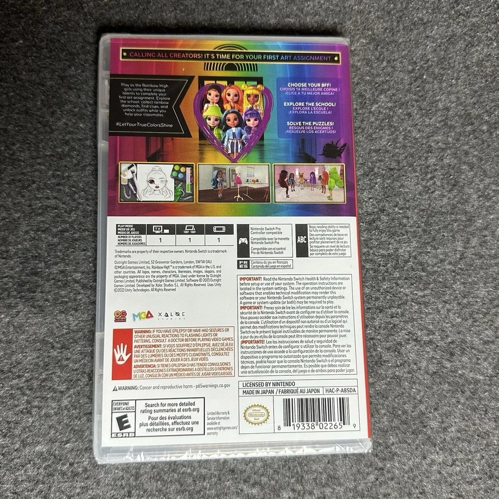Rainbow High Runway Rush Nintendo Switch Game – New & Sealed